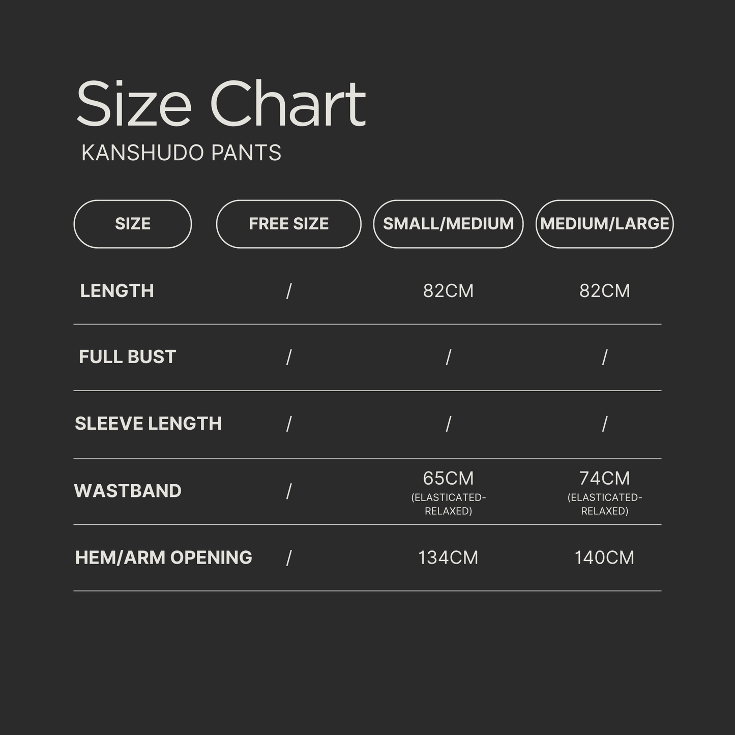 Kanshudo Pants