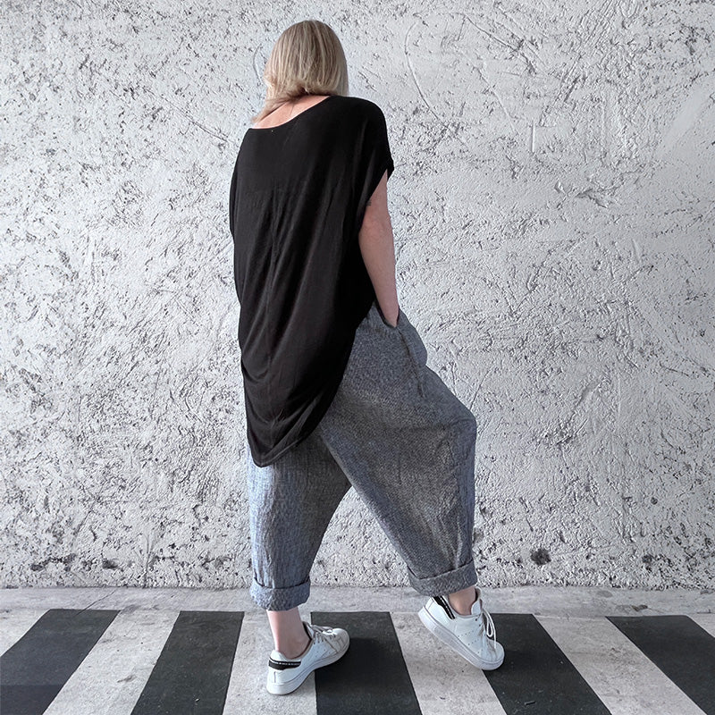 Nunchi Low-Crotch Pants Linen