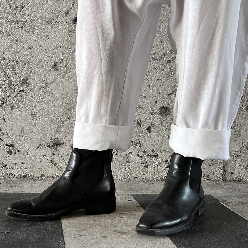 Nunchi Low-Crotch Pants Linen