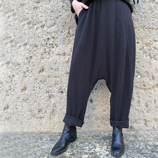 Nunchi Low-Crotch Pants Linen