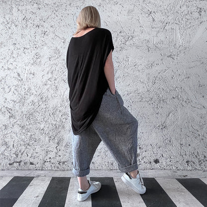 Nunchi Low-Crotch Pants Linen