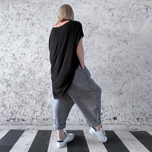 Nunchi Low-Crotch Pants Linen